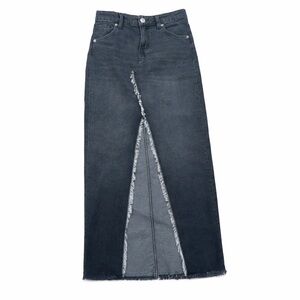 Women's Black Denim Skirt